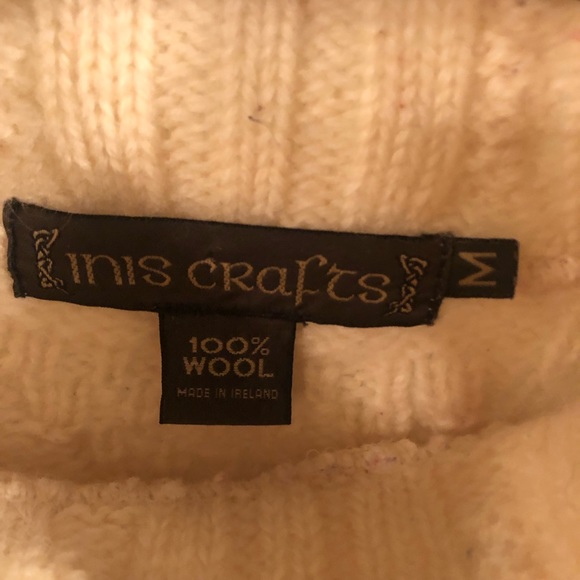Inis Craft wool sweater. Made in Ireland. - Picture 2 of 2